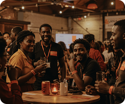 People enjoying an event